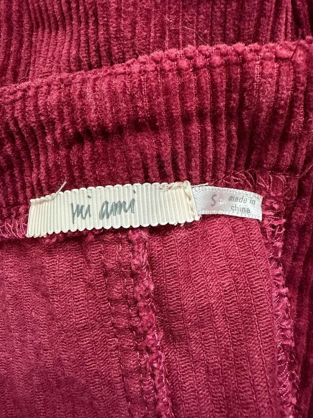 🍁Mi Ami by Franchesca’s Women’s Corduroy Overall Dress Jumper in Burgundy - Picture 3 of 8